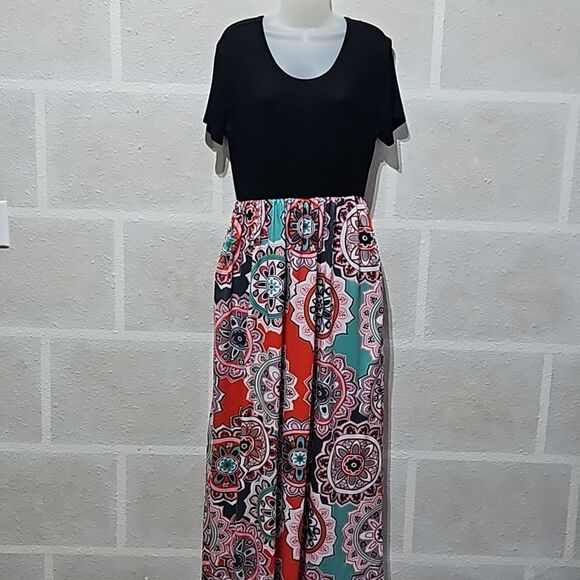 Vintage Comfy Chic Hippie Boho Style Maxi Dress - Picture 1 of 7